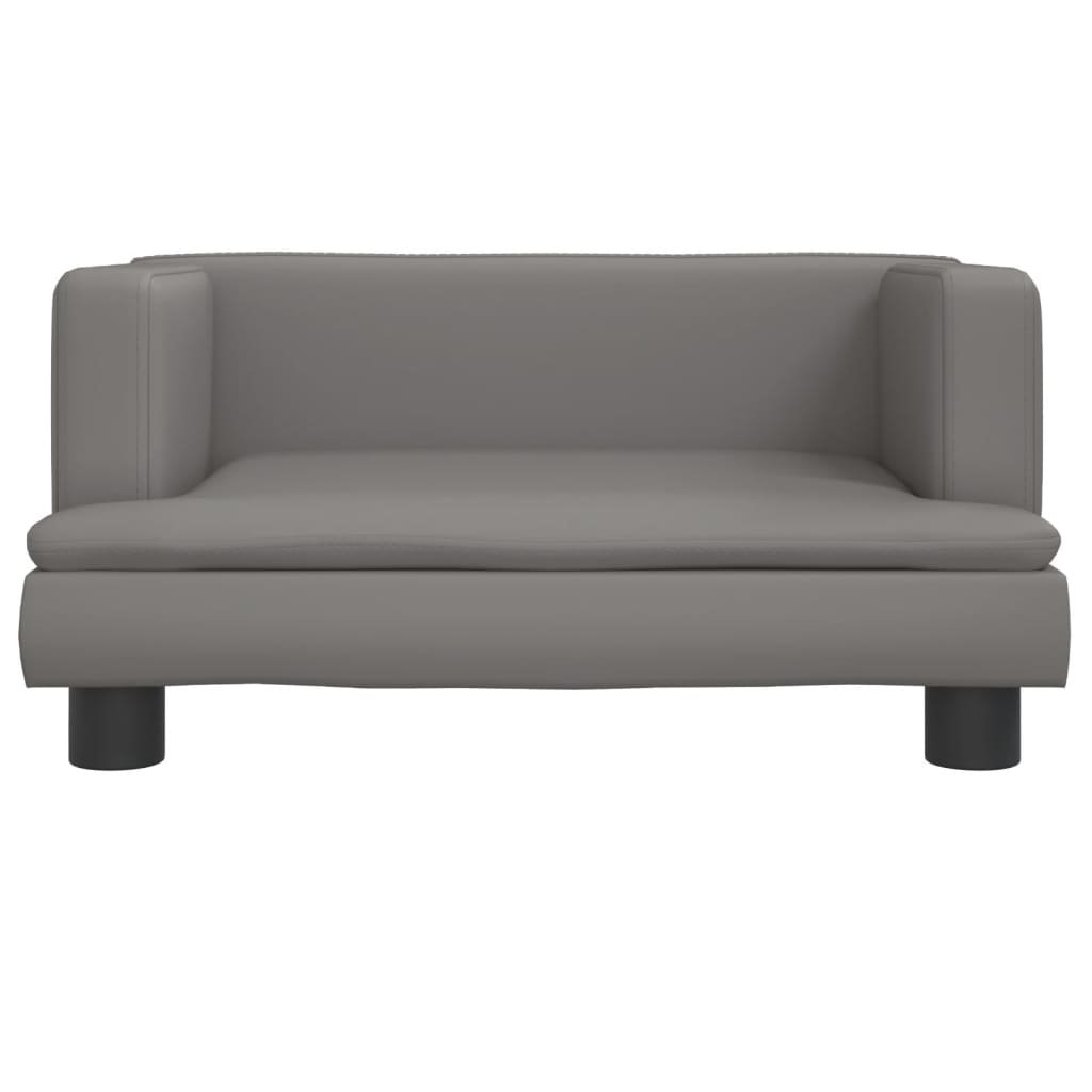 Cama Para Perros De Cuero Sintético Gris 60x40x30 Cm / Vetonek_3