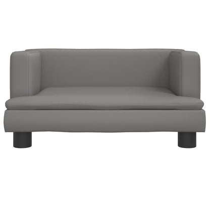 Cama Para Perros De Cuero Sintético Gris 60x40x30 Cm / Vetonek_3