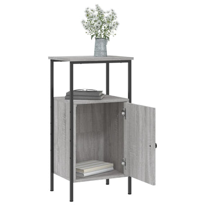 Mesita De Noche Madera De Ingeniería Gris Sonoma 41x31x80 Cm_2