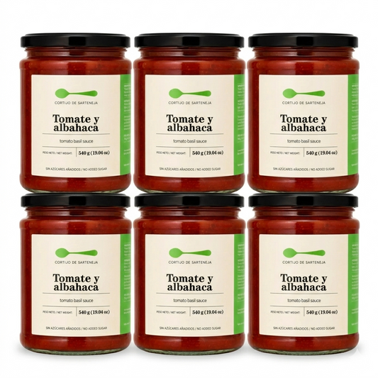 Salsa De Tomate Y Albahaca Natural Sin Azúcar Añadido 540 G 6 Unidades_0