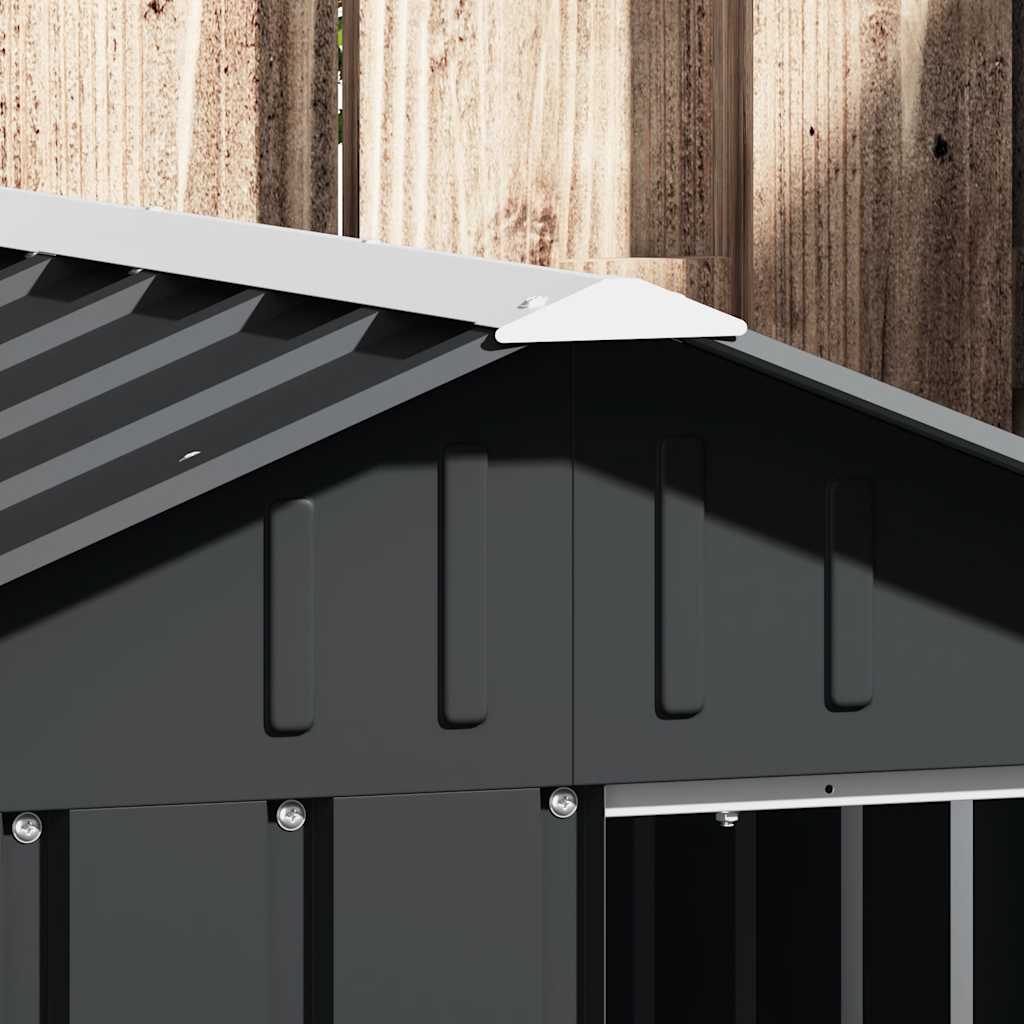 Casa Perros Acero Galvanizado Gris Antracita 116,5x153x81,5 Cm_3