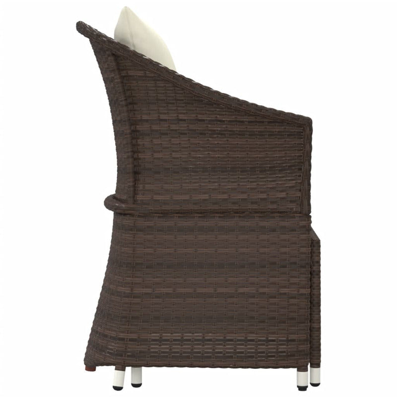 Vidaxl Set Muebles De Jardín 2 Piezas Y Cojines Ratán Sintético Marrón_5