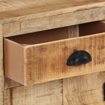 Mesita De Noche De Madera Maciza De Mango 40x30x57 Cm_4