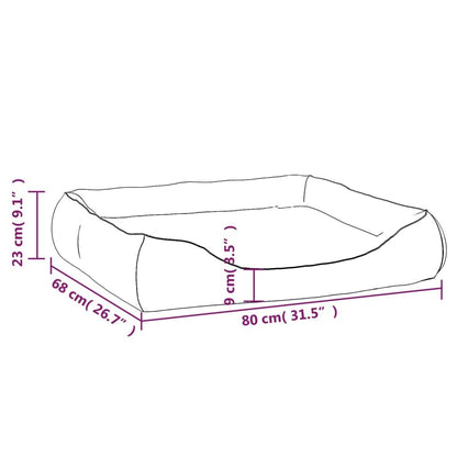 Vidaxl Cama Para Perros De Cuero Sintético Negro Y Marrón 80x68x23 Cm_2