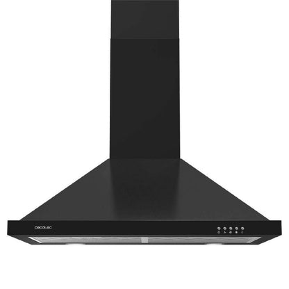 Campana Extractora Piramidal De 60cm Bolero Flux Pm 604300 Black C. Motor 105w, Succión 430m3/h, Control Mecánico, 3 Niveles De Potencia, Luz, Filtr_0
