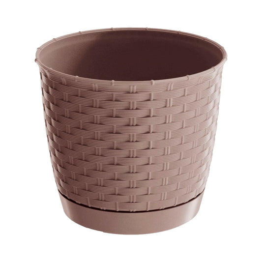 Maceta Ratolla Round 1,2l., Dimensiones (mm) 145x145x127, Color Mocca_0
