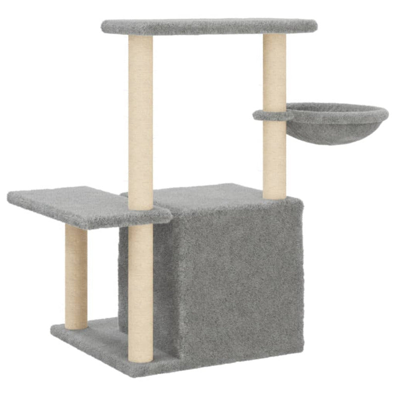 Vidaxl Rascador Para Gatos Con Postes De Sisal Gris Claro 83 Cm_5