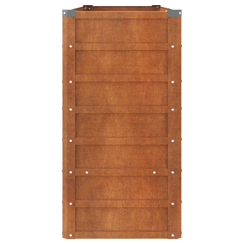 Arriate Oxidado De Acero Corten 160x40x77 Cm_4