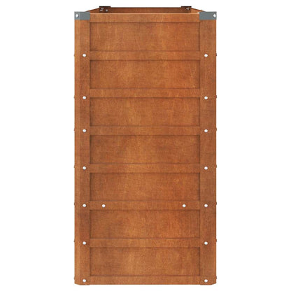 Arriate Oxidado De Acero Corten 160x40x77 Cm_4