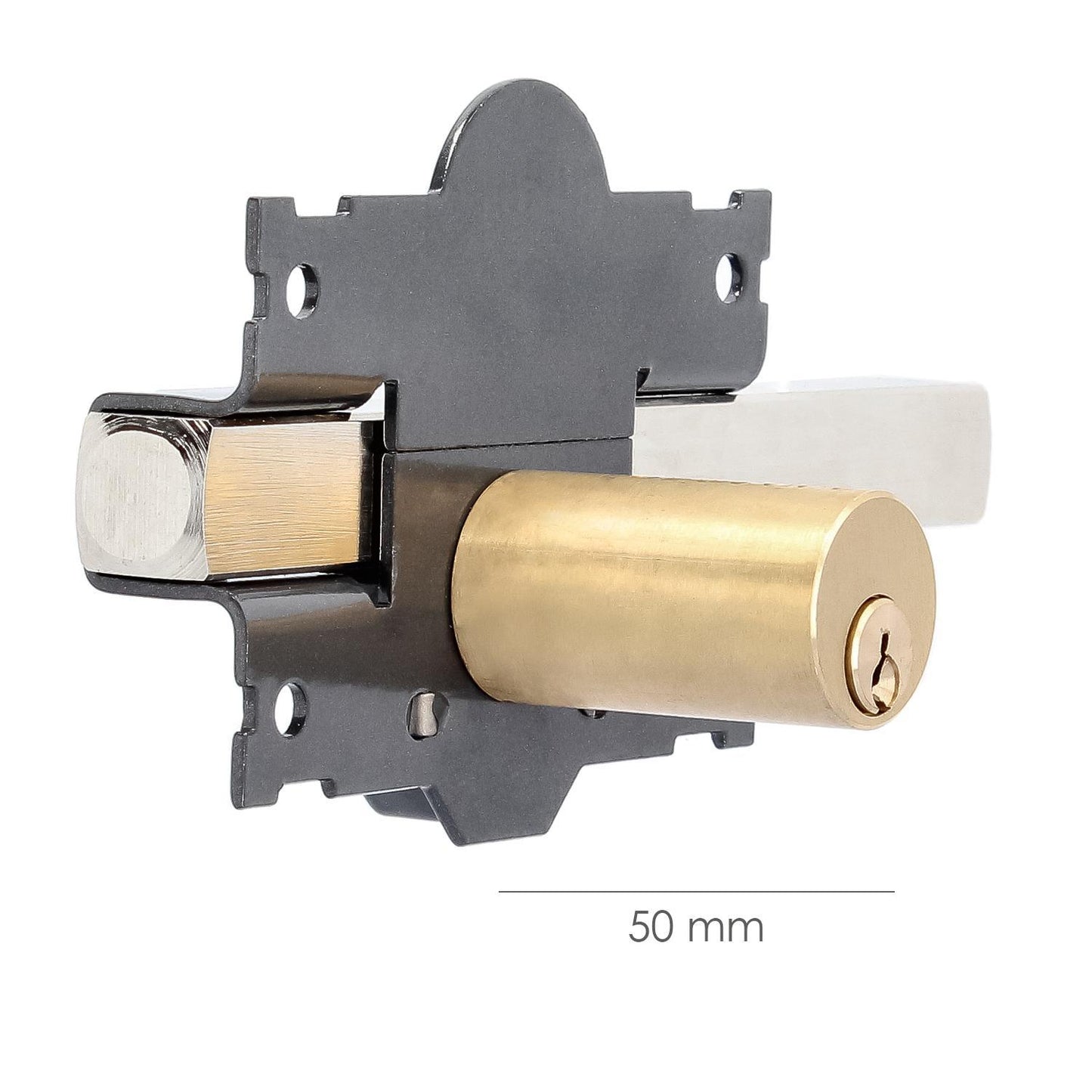 Cerrojo B-1 Llave Y Pulsador Pasador De 161mm Cilindro Redondo De 50mm_3