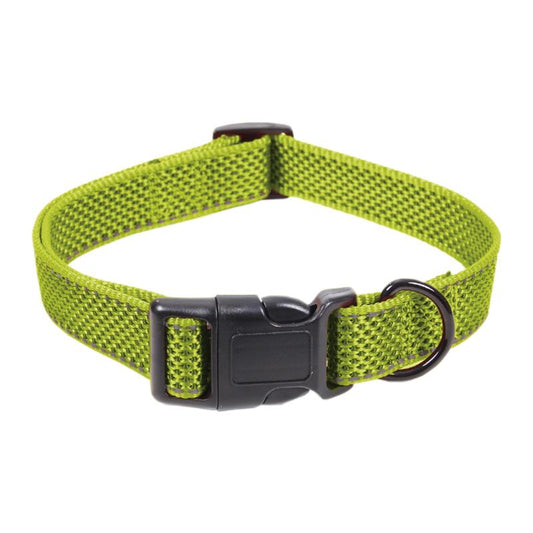 Collar Para Perros Reflectante Verde 2,5 X 40-55 Cm_0