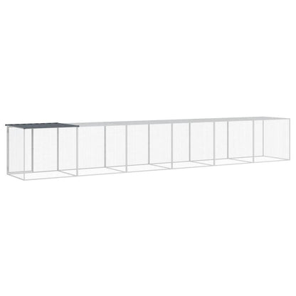 Vidaxl Gallinero Con Techo Acero Galvanizado Antracita 603x98x90 Cm_4