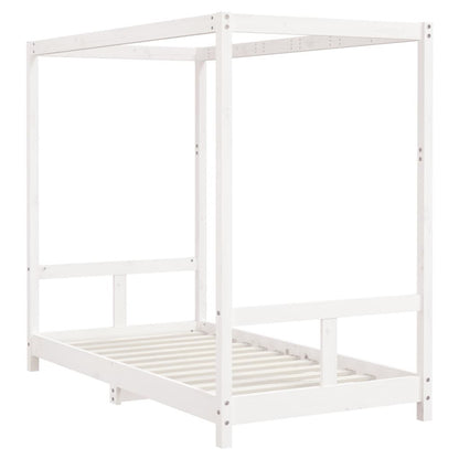 Vidaxl Estructura De Cama Para Niños Madera De Pino Blanco 80x160 Cm_5