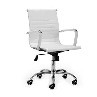 Silla De Oficina Lucy Tapizado, Blanco, 64 X 89-99 X 64cm_0