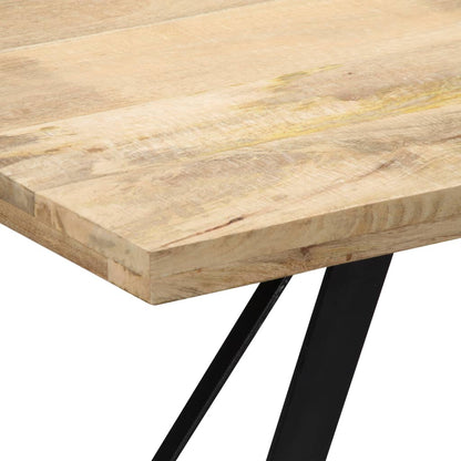 Mesa De Comedor De Madera Maciza De Mango 140x80x76 Cm_2