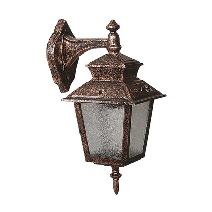 Aplique De Pared Para Exterior, Abs , Marrón, 25x18x38, Casquillo E 27 Max 60 W_0