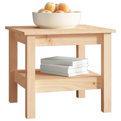 Mesa De Centro De Madera Maciza De Pino 45x45x40 Cm_3
