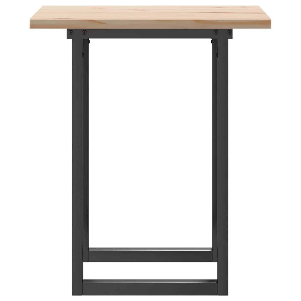 Mesa De Comedor Marco O Madera Maciza Pino Y Acero 60x60x75,5cm_3