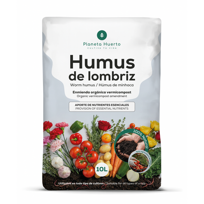 Pack 2x Humus de Lombriz 100% Natural Planeta Huerto 10 L