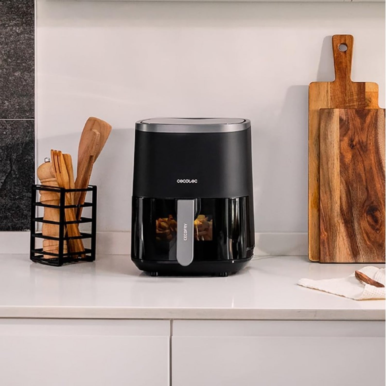 Freidora De Aire Sin Aceite De 4 L Con Ventana Cecofry Fantastik Window 4000 Air Fryer 1400 W, 9 Menús, Control Táctil, Tecnología Perfectcook, 80-2_3