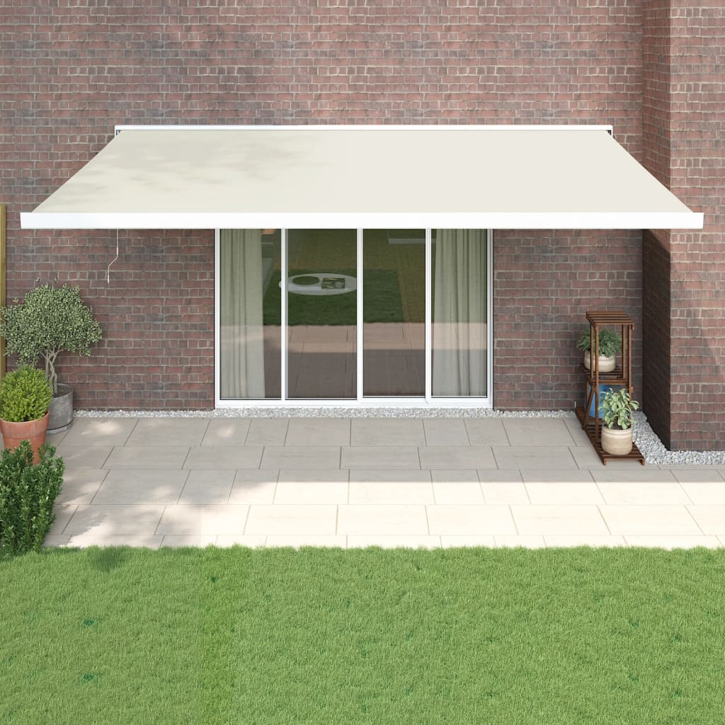 Toldo Retráctil Aluminio Y Tela Color Crema 5x3 M_1