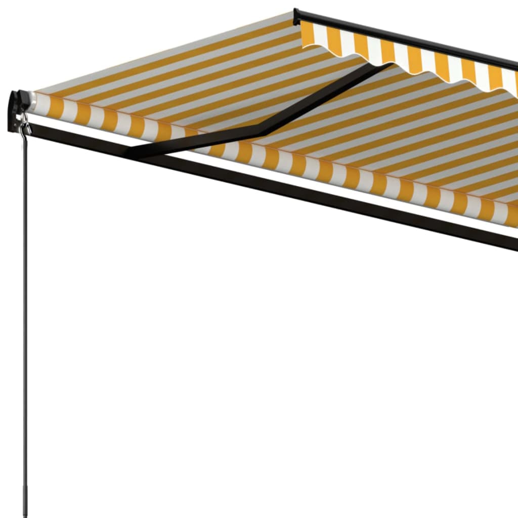 Toldo Retráctil Manual Amarillo Y Blanco 500x350 Cm_4