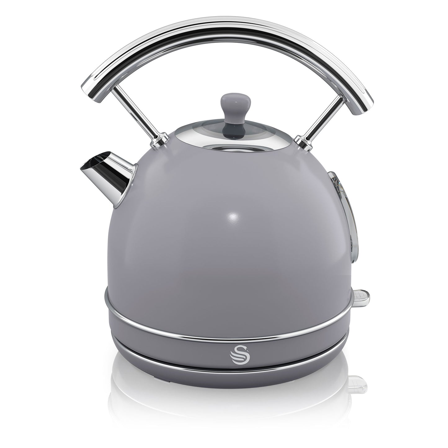Swan Retro Set Desayuno Hervidor De Agua 1,8 L Inalámbrico, Tostadora 2 Rebanadas Anchas, Vintage, Stp7050grneu, Gris_3