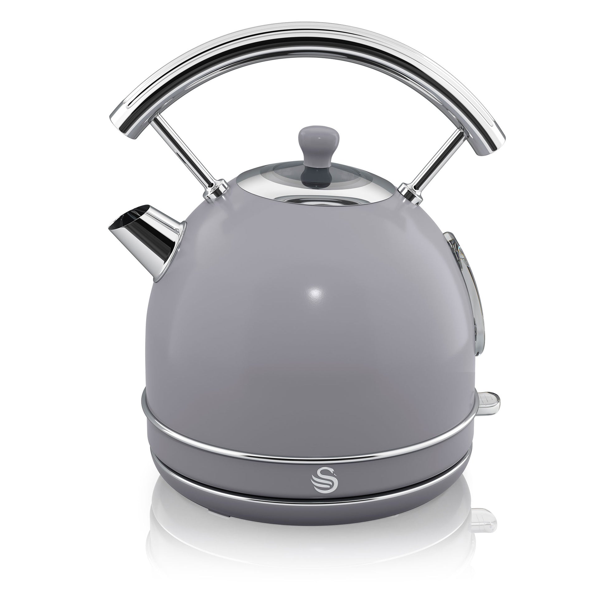 Swan Retro Set Desayuno Hervidor De Agua 1,8 L Inalámbrico, Tostadora 2 Rebanadas Anchas, Vintage, Stp7050grneu, Gris_3