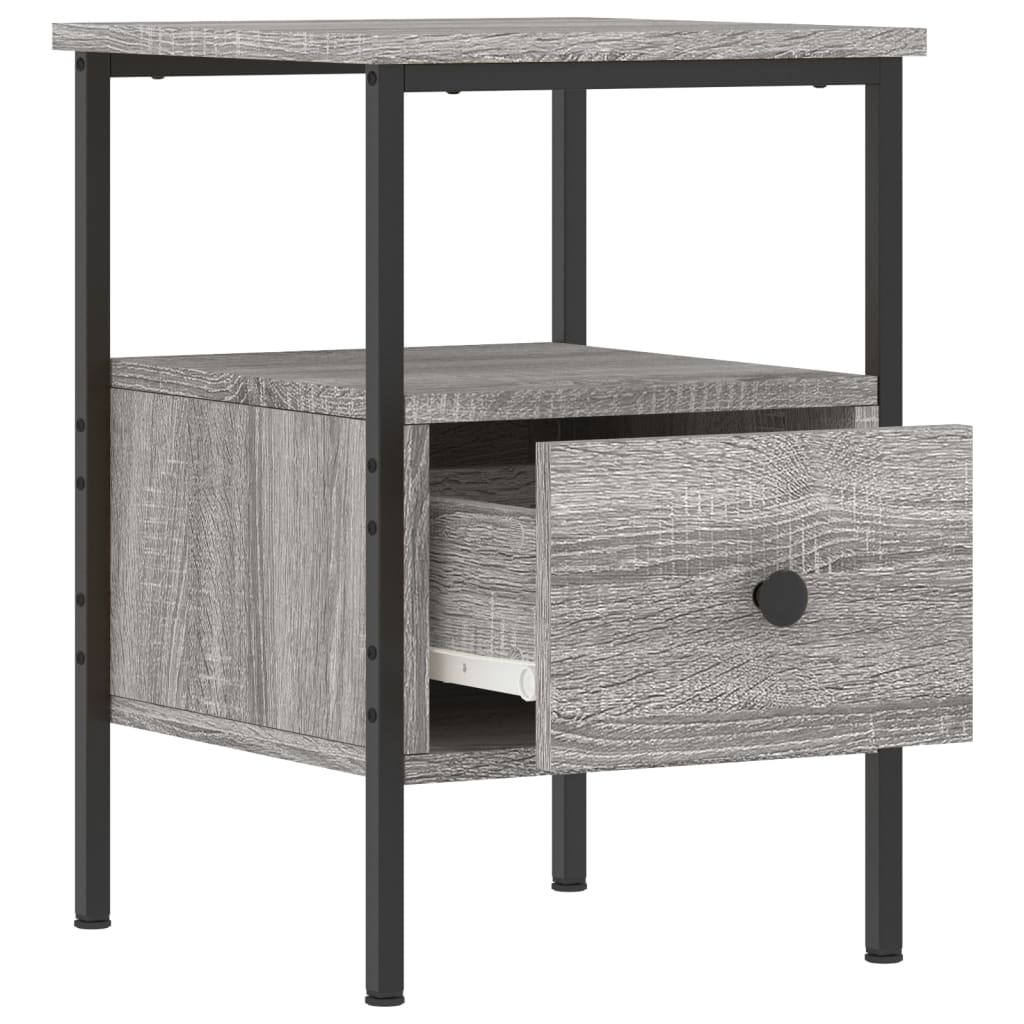 Mesita De Noche Madera De Ingeniería Gris Sonoma 34x36x50 Cm_3