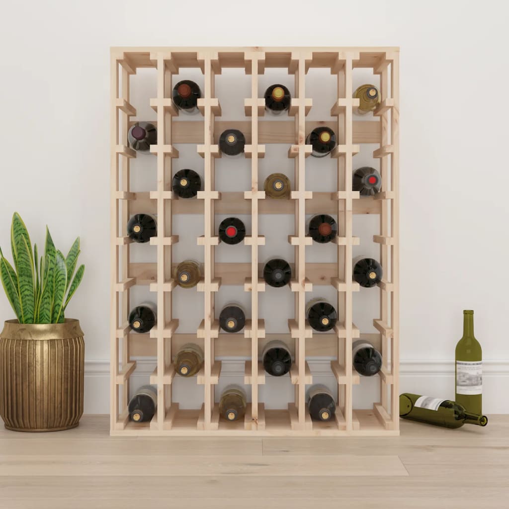 Botellero Madera Maciza De Pino 70x33x94 Cm_2