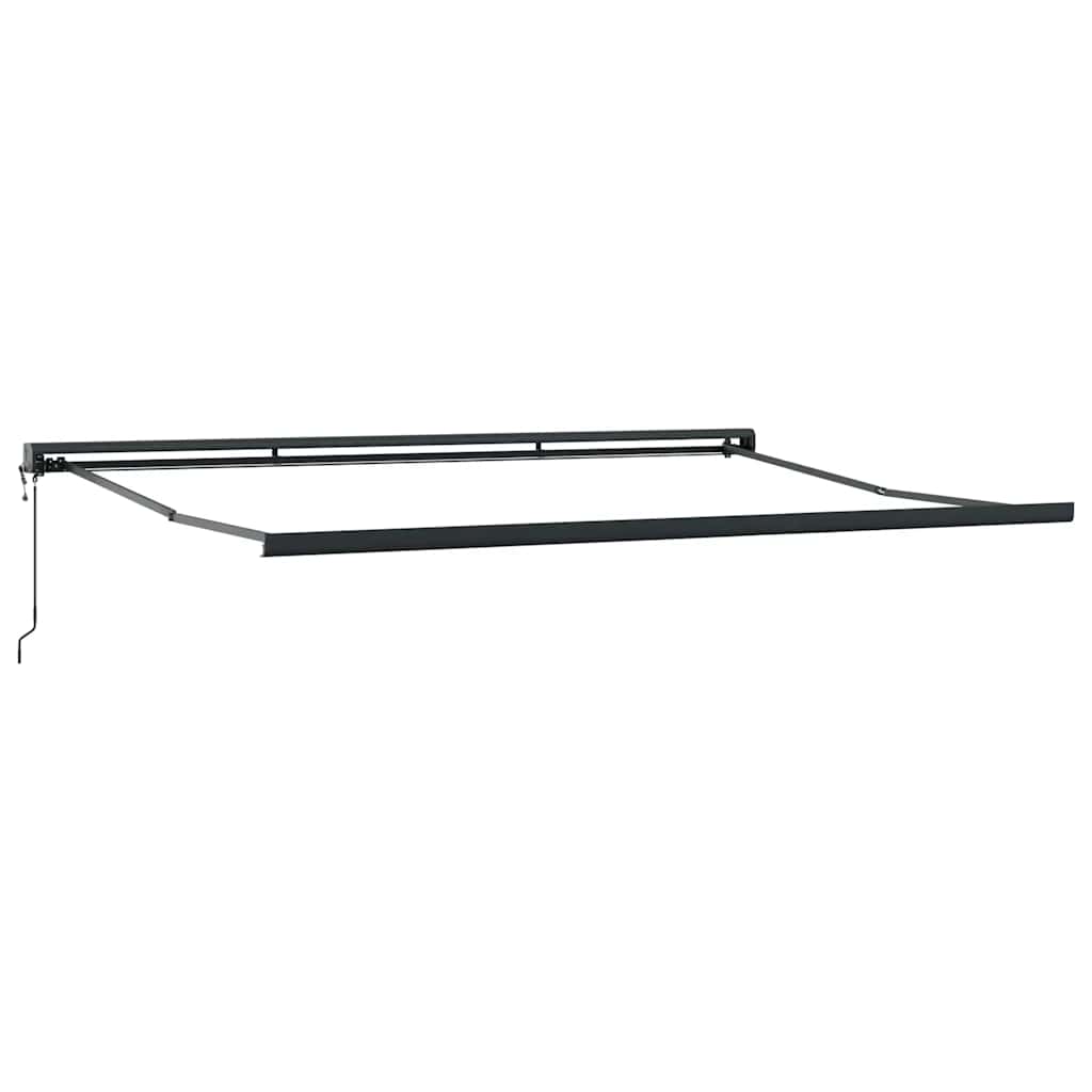 Toldo Retráctil Aluminio Y Tela Gris Antracita Y Blanco 4x3 M_4