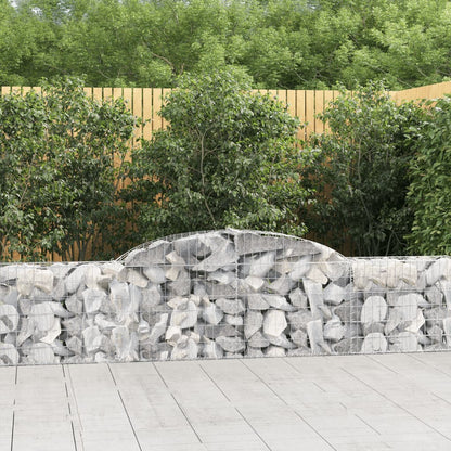 Cestas De Gaviones 8 Uds Forma De Arco Hierro 300x30x60/80 Cm_1