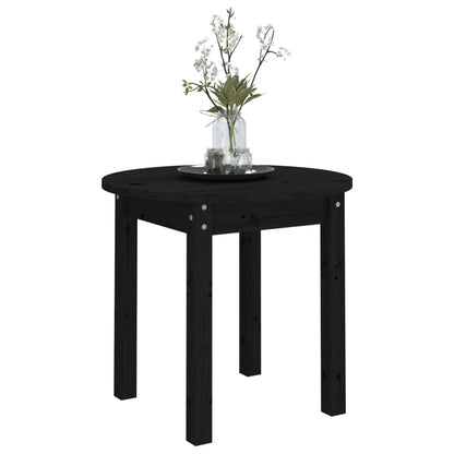 Mesa De Centro Madera Maciza De Pino Negro Ø 45x40 Cm_2