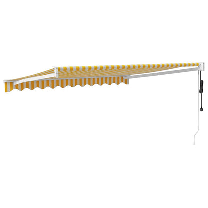Toldo Retráctil Automático Amarillo Y Blanco 3x2,5 M_4