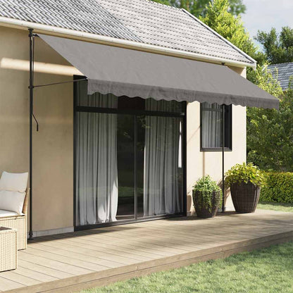 Toldo Retráctil De Tela Y Acero Gris Antracita 400x150 Cm_1