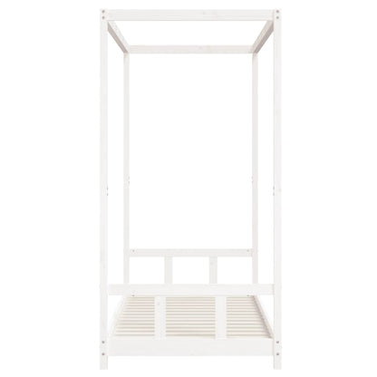 Estructura De Cama Para Niños Madera De Pino Blanco 90x200 Cm / Vetonek_2