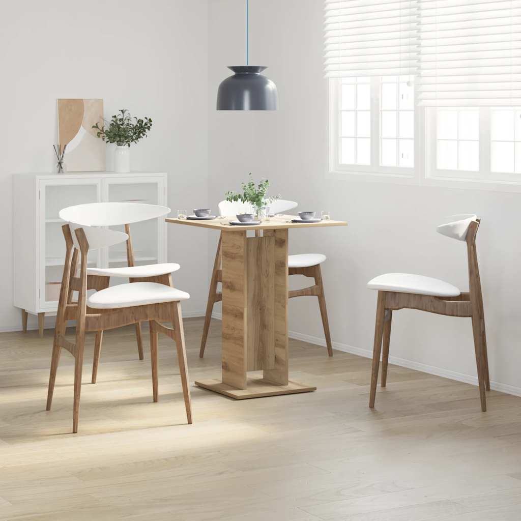 Mesa De Bistró Madera De Ingeniería Roble Artisan 60x60x75 Cm_1