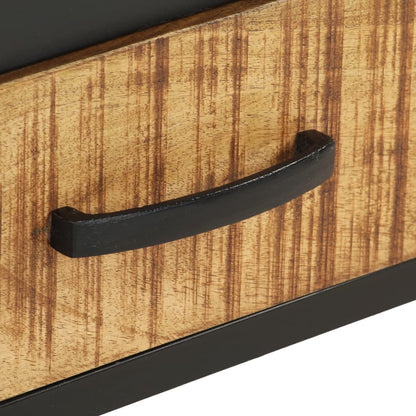 Mesita De Noche De Madera De Mango Rugosa 40x40x35 Cm_4