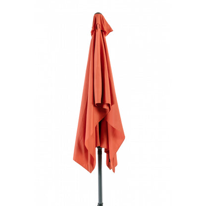 Sombrilla Rectangular 2x3m De Aluminio Y Poliéster Naranja Con Manivela - Sombrilla Recto - Mobiliario De Jardín_3