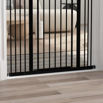 Pawhut Barrera Para Perros Con Ancho Ajustable 74-100 Cm Negro_4