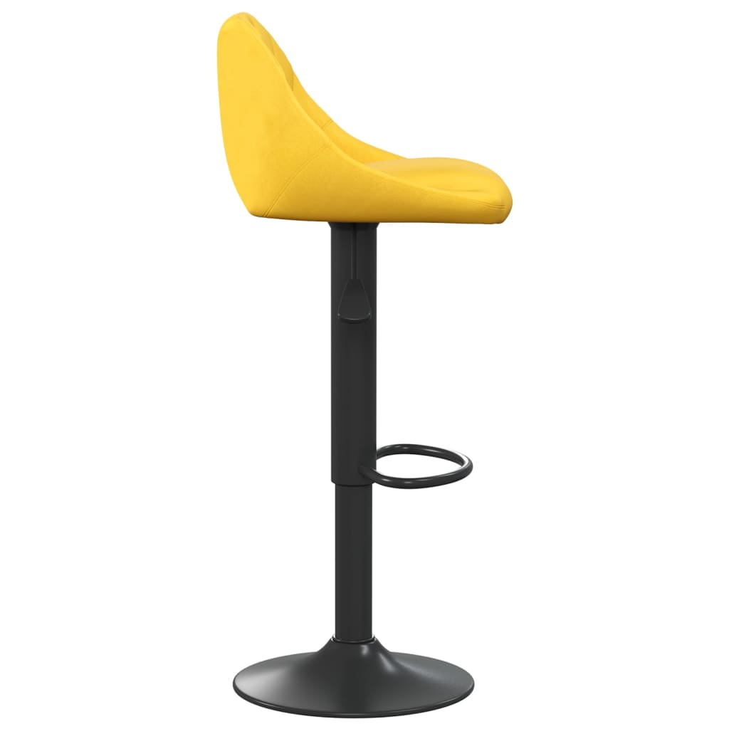 Taburetes De Cocina 2 Unidades Terciopelo Amarillo Mostaza_3