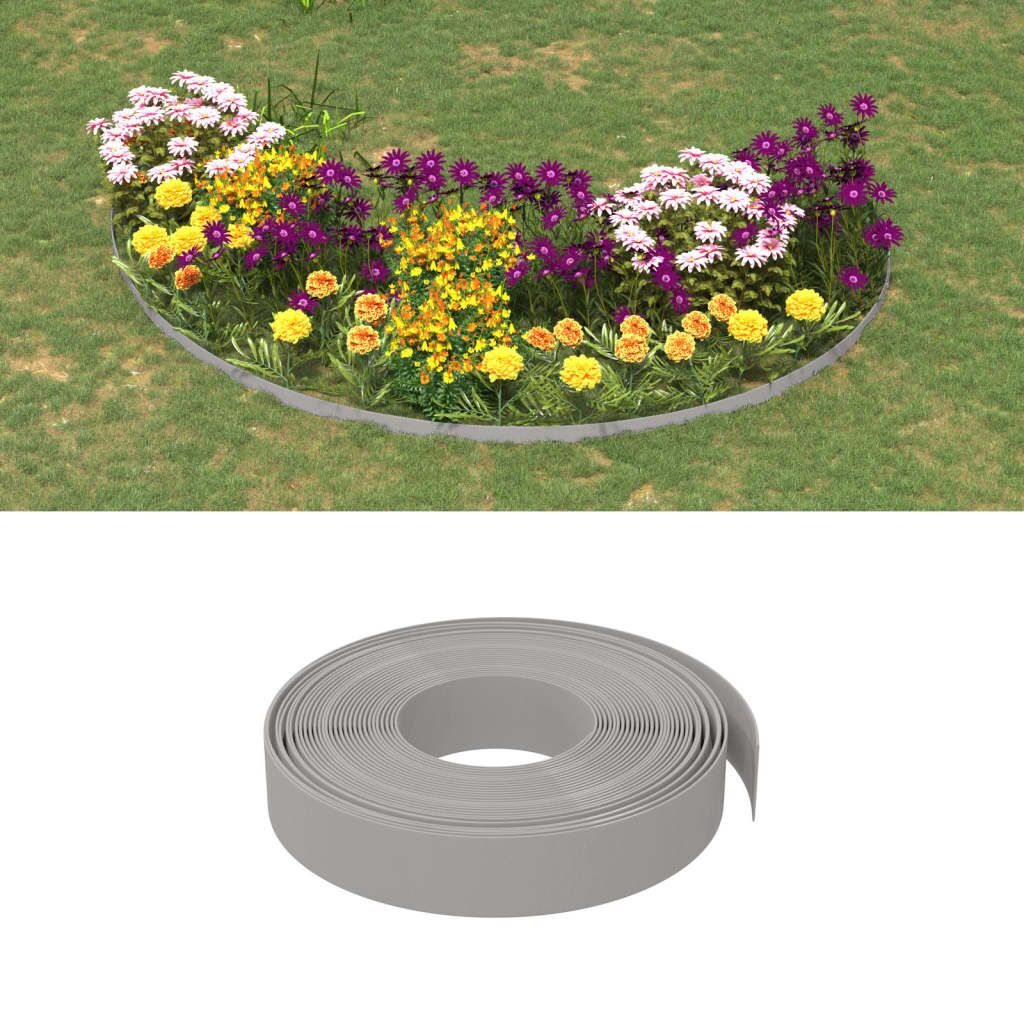 Vidaxl Borduras De Jardín 5 Uds Polietileno Gris 10 M 10 Cm_1