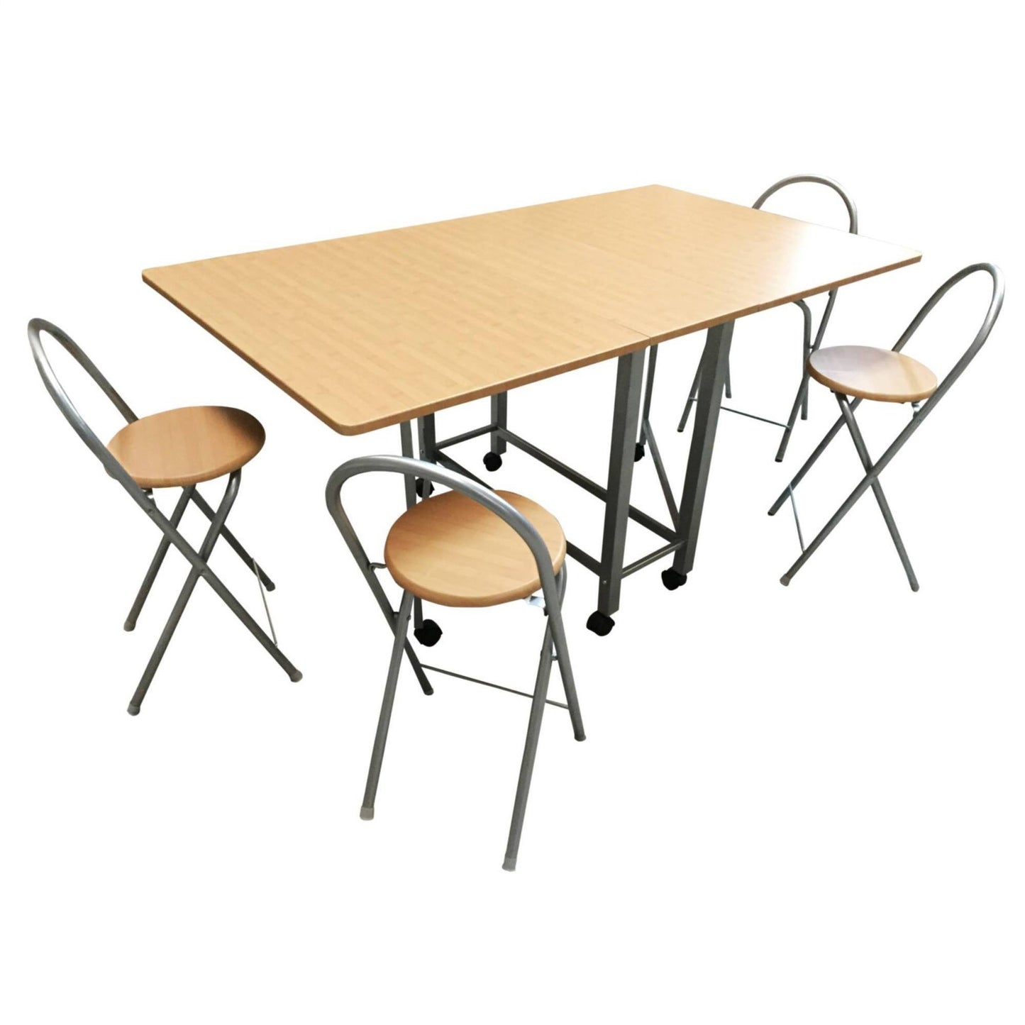Well Home - Conjunto Mesa Y 4 Taburetes 'libro' En Madera_0