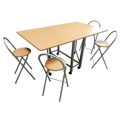 Well Home - Conjunto Mesa Y 4 Taburetes 'libro' En Madera_0