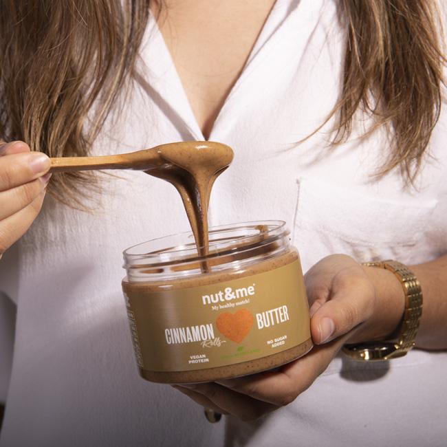 Crema de pecanas Cinnamon Roll de nueces y almendras Nut&Me 250 gr_