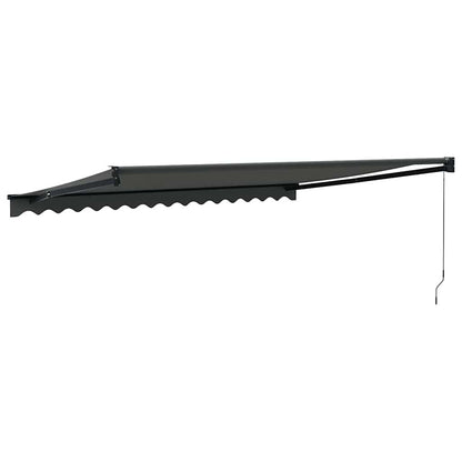 Toldo Retráctil Aluminio Y Tela Gris Antracita 4,5x3 M_4