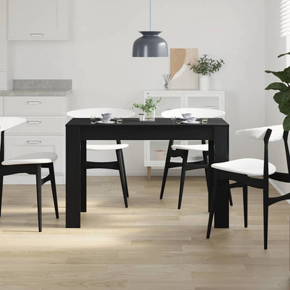 Mesa De Comedor De Madera Ingeniería Roble Negro 120x60x76 Cm_1