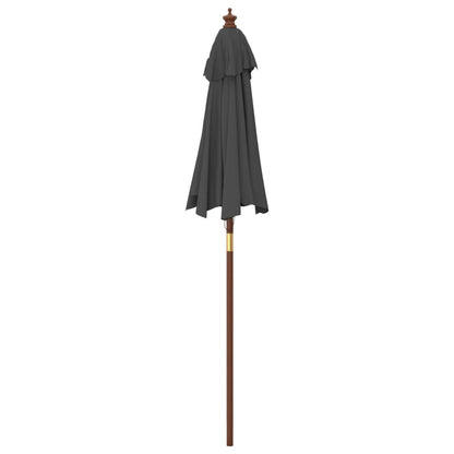 Vidaxl Sombrilla Jardín Con Poste De Madera Gris Antracita 196x231 Cm_4