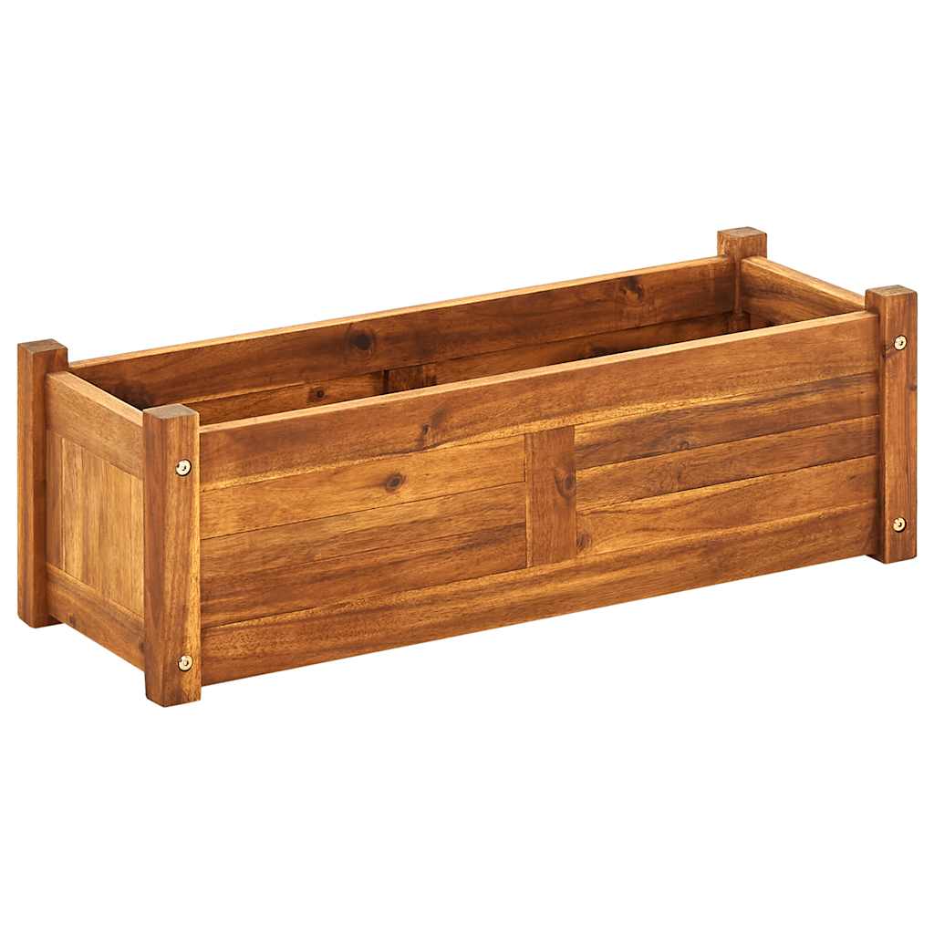 Arriate De Madera De Acacia 76x27,6x25 Cm_0