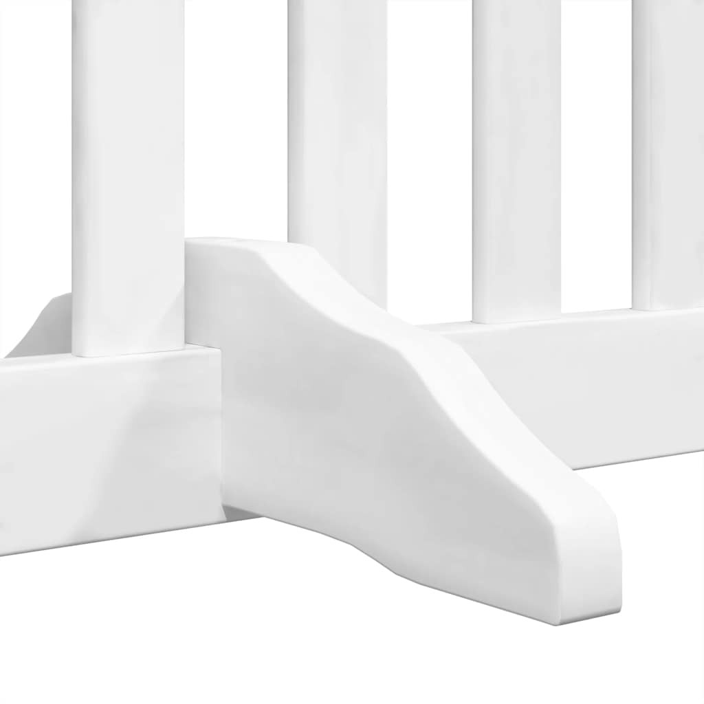 Vidaxl Puerta De Perros Plegable 8 Paneles Madera Álamo Blanca 640 Cm_4